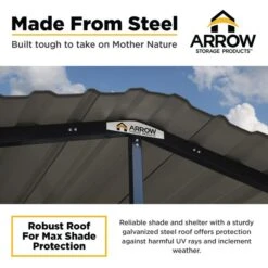 Arrow Carport, 12 Ft. X 29 Ft. X 7 Ft. Charcoal -ShelterLogic || Arrow Shop 04 charcoal shadeprotection arrowcarport infographic pp 2000x2000 1119 1 20