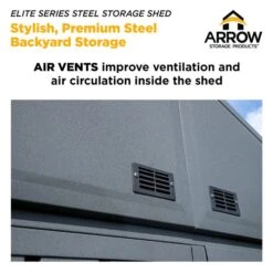 Arrow Elite Steel Storage Shed, 10x8, Cool Grey 23 Arrow Elite Steel Storage Shed, 10x8, Cool Grey -ShelterLogic || Arrow Shop 04 eliteseries arrow infographic pp 2000x2000 0420 1 3