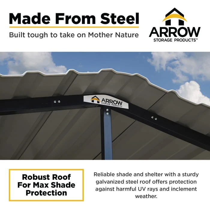 Arrow Carport, 10 Ft. X 42 Ft. X 7 Ft. Eggshell 7 Arrow Carport, 10 Ft. X 42 Ft. X 7 Ft. Eggshell - Image 7