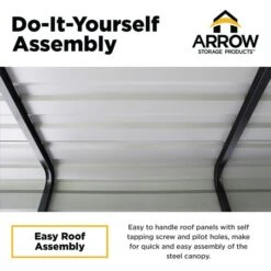 Arrow Carport, 10 Ft. X 78 Ft. X 7 Ft. Eggshell -ShelterLogic || Arrow Shop 05 easyroof doityourself arrowcarport infographic pp 2000x2000 1119 6 15