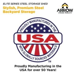 Arrow Elite Steel Storage Shed, 10x8, Cool Grey 26 Arrow Elite Steel Storage Shed, 10x8, Cool Grey -ShelterLogic || Arrow Shop 07 eliteseries arrow infographic pp 2000x2000 0420 2 3