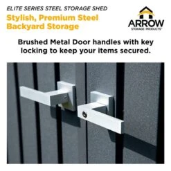 Arrow Elite Steel Storage Shed, 10x8, Cool Grey 27 Arrow Elite Steel Storage Shed, 10x8, Cool Grey -ShelterLogic || Arrow Shop 08 eliteseries arrow infographic pp 2000x2000 0420 2 3