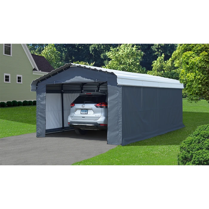 Enclosure Kit For Arrow Carport, 12 Ft. X 20 Ft. Gray 9 Enclosure Kit For Arrow Carport, 12 Ft. X 20 Ft. Gray - Image 9