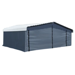 Enclosure Kit For Arrow Carport, 20 Ft. X 20 Ft. Gray