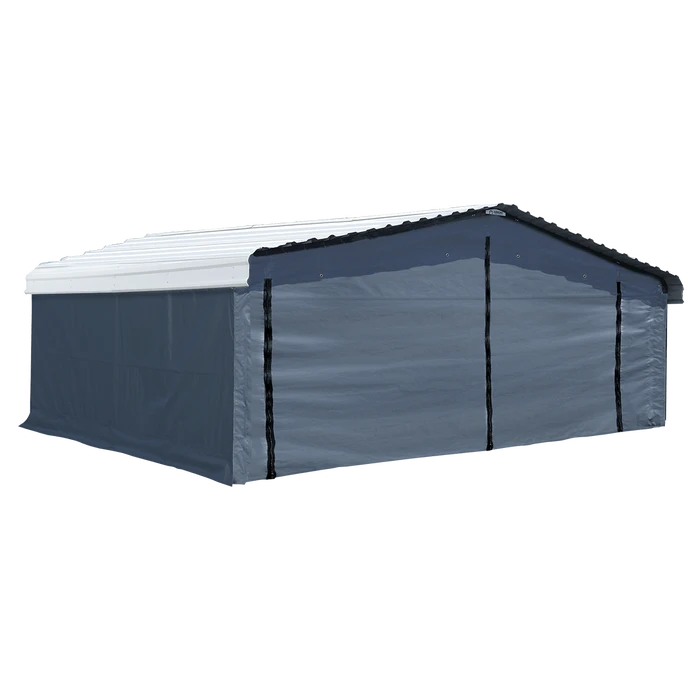 Enclosure Kit For Arrow Carport, 20 Ft. X 20 Ft. Gray 1 Enclosure Kit For Arrow Carport, 20 Ft. X 20 Ft. Gray