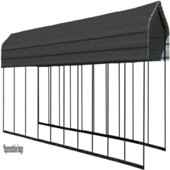 Arrow Carport, 10 Ft. X 87 Ft. X 7 Ft. Charcoal