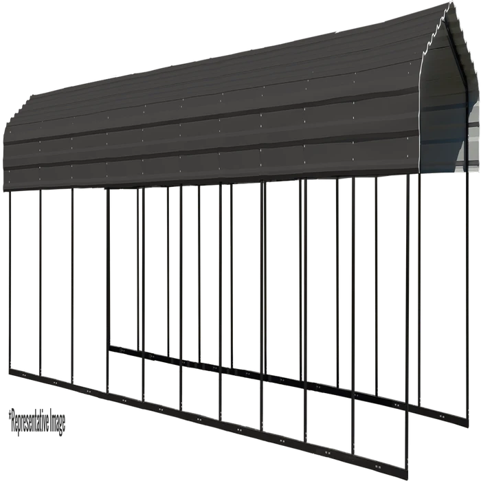 Arrow Carport, 10 Ft. X 96 Ft. X 7 Ft. Charcoal 1 Arrow Carport, 10 Ft. X 96 Ft. X 7 Ft. Charcoal