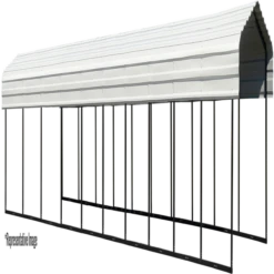 Arrow Carport, 10 Ft. X 65 Ft. X 7 Ft. Eggshell