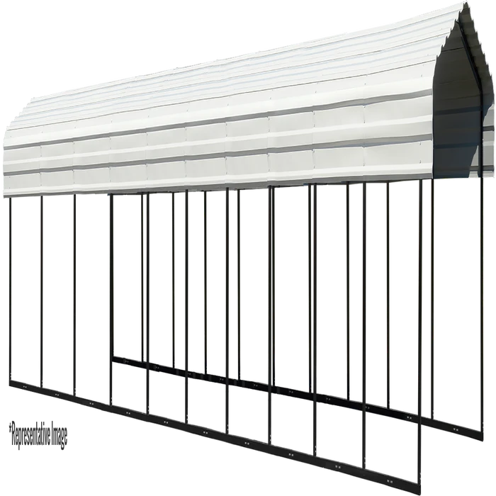 Arrow Carport, 10 Ft. X 65 Ft. X 7 Ft. Eggshell 1 Arrow Carport, 10 Ft. X 65 Ft. X 7 Ft. Eggshell