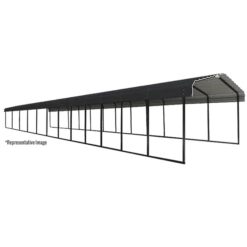 Arrow Carport, 12 Ft. X 60 Ft. X 7 Ft. Charcoal