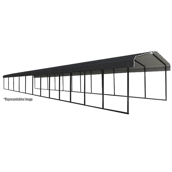 Arrow Carport, 12 Ft. X 60 Ft. X 7 Ft. Charcoal 1 Arrow Carport, 12 Ft. X 60 Ft. X 7 Ft. Charcoal