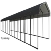 Arrow Carport, 12 Ft. X 65 Ft. X 7 Ft. Charcoal