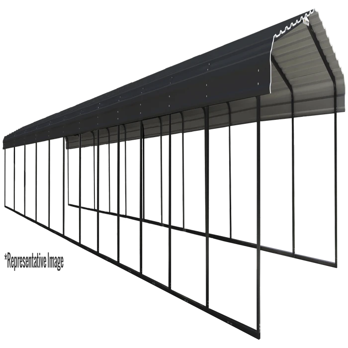 Arrow Carport, 12 Ft. X 82 Ft. X 7 Ft. Charcoal 1 Arrow Carport, 12 Ft. X 82 Ft. X 7 Ft. Charcoal