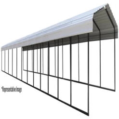 Arrow Carport, 12 Ft. X 91 Ft. X 7 Ft. Eggshell