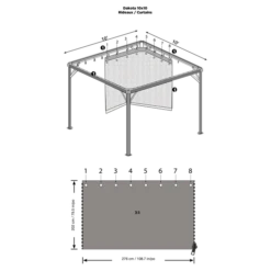 Curtains For Dakota Gazebo, 10 Ft. X 10 Ft. Brown, Gazebo Not Included 9 Curtains For Dakota Gazebo, 10 Ft. X 10 Ft. Brown, Gazebo Not Included -ShelterLogic || Arrow Shop 135 9157369 4