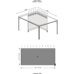 Curtains For Genova Gazebo, 12 Ft. X 16 Ft. Brown, Gazebo Not Included 9 Curtains For Genova Gazebo, 12 Ft. X 16 Ft. Brown, Gazebo Not Included -ShelterLogic || Arrow Shop 135 9160192 4