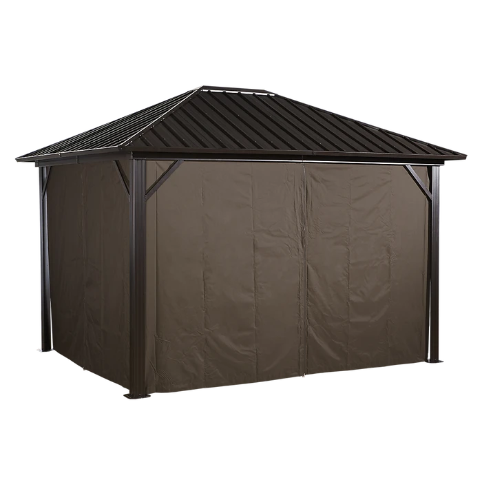 Curtains For Genova Gazebo, 10 Ft. X 12 Ft. Brown, Gazebo Not Included 1 Curtains For Genova Gazebo, 10 Ft. X 12 Ft. Brown, Gazebo Not Included