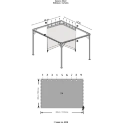 Curtains For Genova Gazebo, 10 Ft. X 12 Ft. Brown, Gazebo Not Included 5 Curtains For Genova Gazebo, 10 Ft. X 12 Ft. Brown, Gazebo Not Included -ShelterLogic || Arrow Shop 135 9161373 2