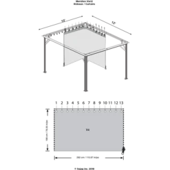 Curtains For Meridien Gazebo, 10 Ft. X 12 Ft. Gray, Gazebo Not Included -ShelterLogic || Arrow Shop 135 9163759 4