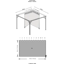 Curtains For Verona Gazebo, 10 Ft. X 10 Ft. Gray, Gazebo Not Included 5 Curtains For Verona Gazebo, 10 Ft. X 10 Ft. Gray, Gazebo Not Included -ShelterLogic || Arrow Shop 135 9163780 2