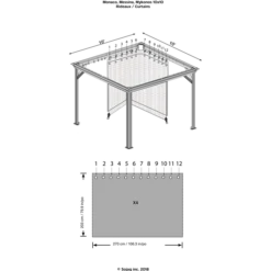 Curtains For Monaco, Messina, Mykonos, And Moreno Gazebo, 10 Ft. X 10 Ft. Gray, Gazebo Not Included -ShelterLogic || Arrow Shop 135 9163803 4