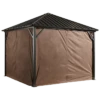 Curtains For Dakota Gazebo, 8 Ft. X 8 Ft. Brown, Gazebo Not Included
