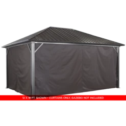 Curtains For Genova Gazebo, 10 Ft. X 14 Ft. Brown, Gazebo Not Included 7 Curtains For Genova Gazebo, 10 Ft. X 14 Ft. Brown, Gazebo Not Included -ShelterLogic || Arrow Shop 135 9163889 2