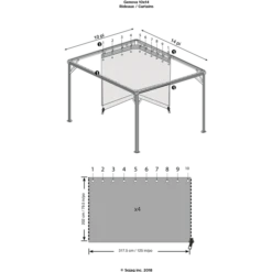 Curtains For Genova Gazebo, 10 Ft. X 14 Ft. Brown, Gazebo Not Included 9 Curtains For Genova Gazebo, 10 Ft. X 14 Ft. Brown, Gazebo Not Included -ShelterLogic || Arrow Shop 135 9163889 4