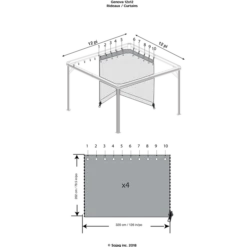 Curtains For Genova Gazebo, 12 Ft. X 12 Ft. Brown, Gazebo Not Included 7 Curtains For Genova Gazebo, 12 Ft. X 12 Ft. Brown, Gazebo Not Included -ShelterLogic || Arrow Shop 135 9163896 3