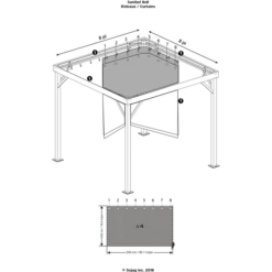 Curtains For Sanibel Gazebo, 8 Ft. X 8 Ft. Black, Gazebo Not Included -ShelterLogic || Arrow Shop 135 9163902 11