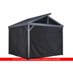 Curtains For Sanibel Gazebo, 8 Ft. X 8 Ft. Black, Gazebo Not Included -ShelterLogic || Arrow Shop 135 9163902 5