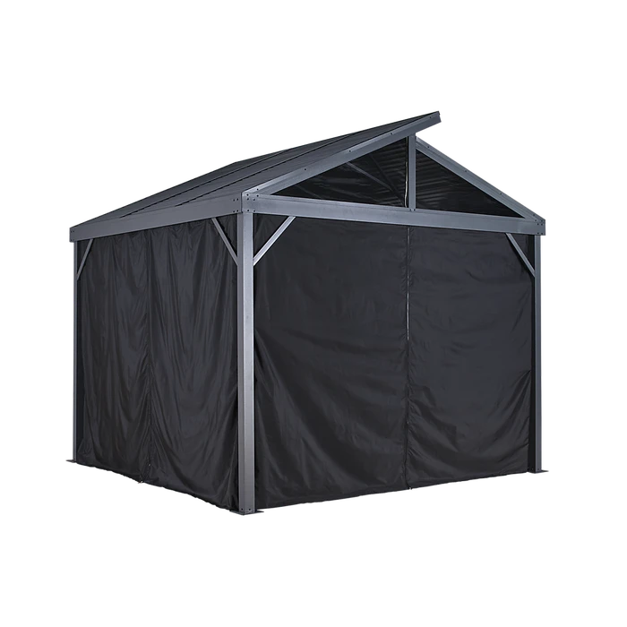 Curtains For Sanibel Gazebo, 10 Ft. X 10 Ft. Black, Gazebo Not Included 5 Curtains For Sanibel Gazebo, 10 Ft. X 10 Ft. Black, Gazebo Not Included - Image 5