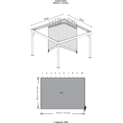 Curtains For Sanibel Gazebo, 10 Ft. X 10 Ft. Black, Gazebo Not Included 11 Curtains For Sanibel Gazebo, 10 Ft. X 10 Ft. Black, Gazebo Not Included -ShelterLogic || Arrow Shop 135 9163919 5