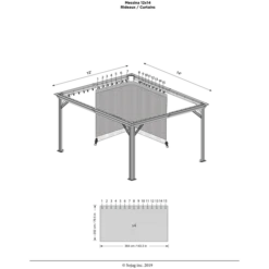 Curtains For Monaco, Messina, And Mykonos Gazebo, 12 Ft. X 14 Ft. Gray, Gazebo Not Included 9 Curtains For Monaco, Messina, And Mykonos Gazebo, 12 Ft. X 14 Ft. Gray, Gazebo Not Included -ShelterLogic || Arrow Shop 135 9165685 4