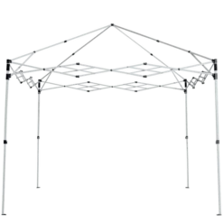 Commercial C100 Straight Leg Pop-Up Canopy, 10 Ft. X 10 Ft. White -ShelterLogic || Arrow Shop 157398 frame silo image 01