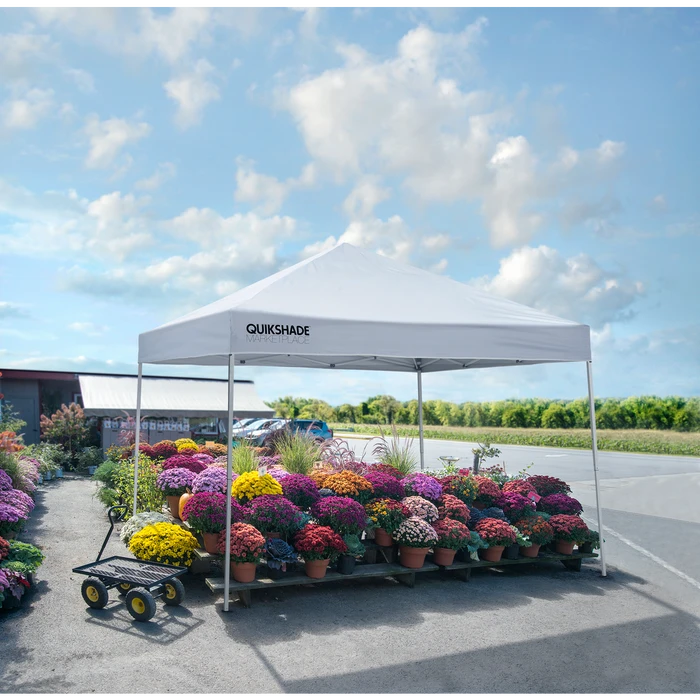 Marketplace MP100 Straight Leg Pop-Up Canopy, 10 Ft. X 10 Ft. White 2 Marketplace MP100 Straight Leg Pop-Up Canopy, 10 Ft. X 10 Ft. White - Image 2