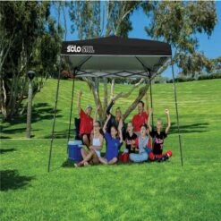 Solo Steel SOLO72 Slant Leg Pop-Up Canopy, 11 Ft. X 11 Ft. Black -ShelterLogic || Arrow Shop 164296ds image 01