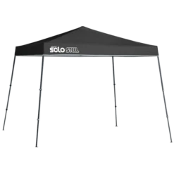 Solo Steel SOLO72 Slant Leg Pop-Up Canopy, 11 Ft. X 11 Ft. Black