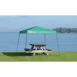 Solo Steel SOLO72 Slant Leg Pop-Up Canopy, 11 Ft. X 11 Ft. Turquoise -ShelterLogic || Arrow Shop 167535ds 3