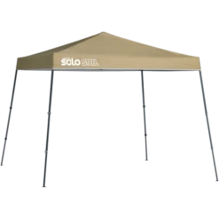 Solo Steel SOLO72 Slant Leg Pop-Up Canopy, 11 Ft. X 11 Ft. Khaki