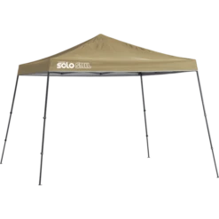 Solo Steel SOLO90 Slant Leg Pop-Up Canopy, 11 Ft. X 11 Ft. Khaki