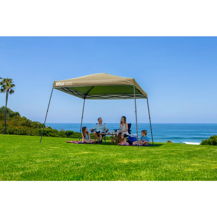 Solo Steel SOLO90 Slant Leg Pop-Up Canopy, 11 Ft. X 11 Ft. Khaki 2 Solo Steel SOLO90 Slant Leg Pop-Up Canopy, 11 Ft. X 11 Ft. Khaki - Image 2