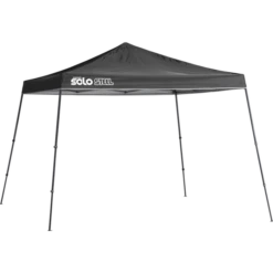 Solo Steel SOLO90 Slant Leg Pop-Up Canopy, 11 Ft. X 11 Ft. Black