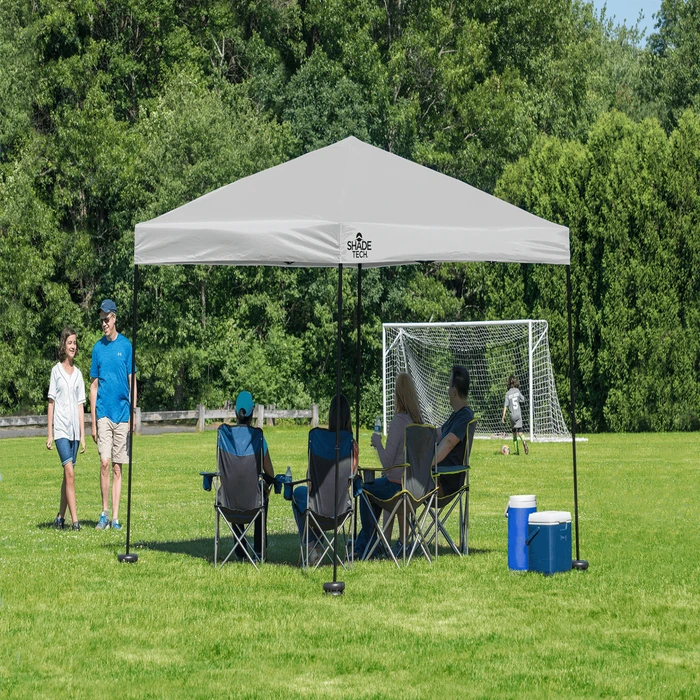 Shade Tech ST100 Straight Leg Pop-Up Canopy, 10 Ft. X 10 Ft. Grey 4 Shade Tech ST100 Straight Leg Pop-Up Canopy, 10 Ft. X 10 Ft. Grey - Image 4