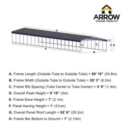 ShelterLogic || Arrow Shop -ShelterLogic || Arrow Shop 20x82 arrowcarport infographic pp 2000x2000 1119 1