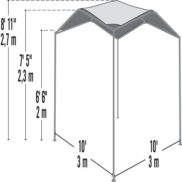 ShelterLogic 10x10 Pacifica Gazebo Canopy Charcoal Frame And Marzipan Tan Cover 2 ShelterLogic 10x10 Pacifica Gazebo Canopy Charcoal Frame And Marzipan Tan Cover - Image 2