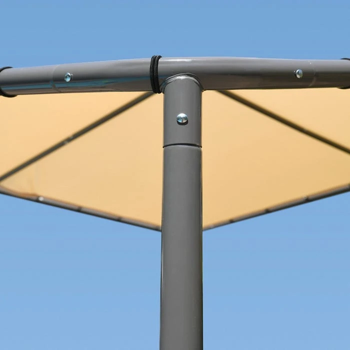 ShelterLogic 10x10 Pacifica Gazebo Canopy Charcoal Frame And Marzipan Tan Cover 9 ShelterLogic 10x10 Pacifica Gazebo Canopy Charcoal Frame And Marzipan Tan Cover - Image 9