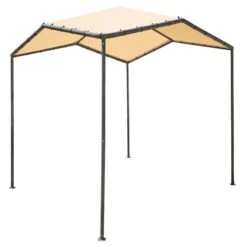 ShelterLogic 10x10 Pacifica Gazebo Canopy Charcoal Frame And Marzipan Tan Cover