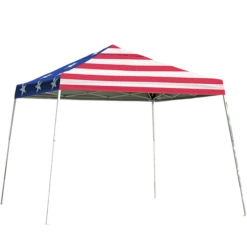 ShelterLogic HD Series Slant Leg Pop-Up Canopy, 12 Ft. X 12 Ft. American Pride