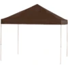 ShelterLogic HD Series Straight Leg Pop-Up Canopy, 10 Ft. X 10 Ft. Chocolate Brown